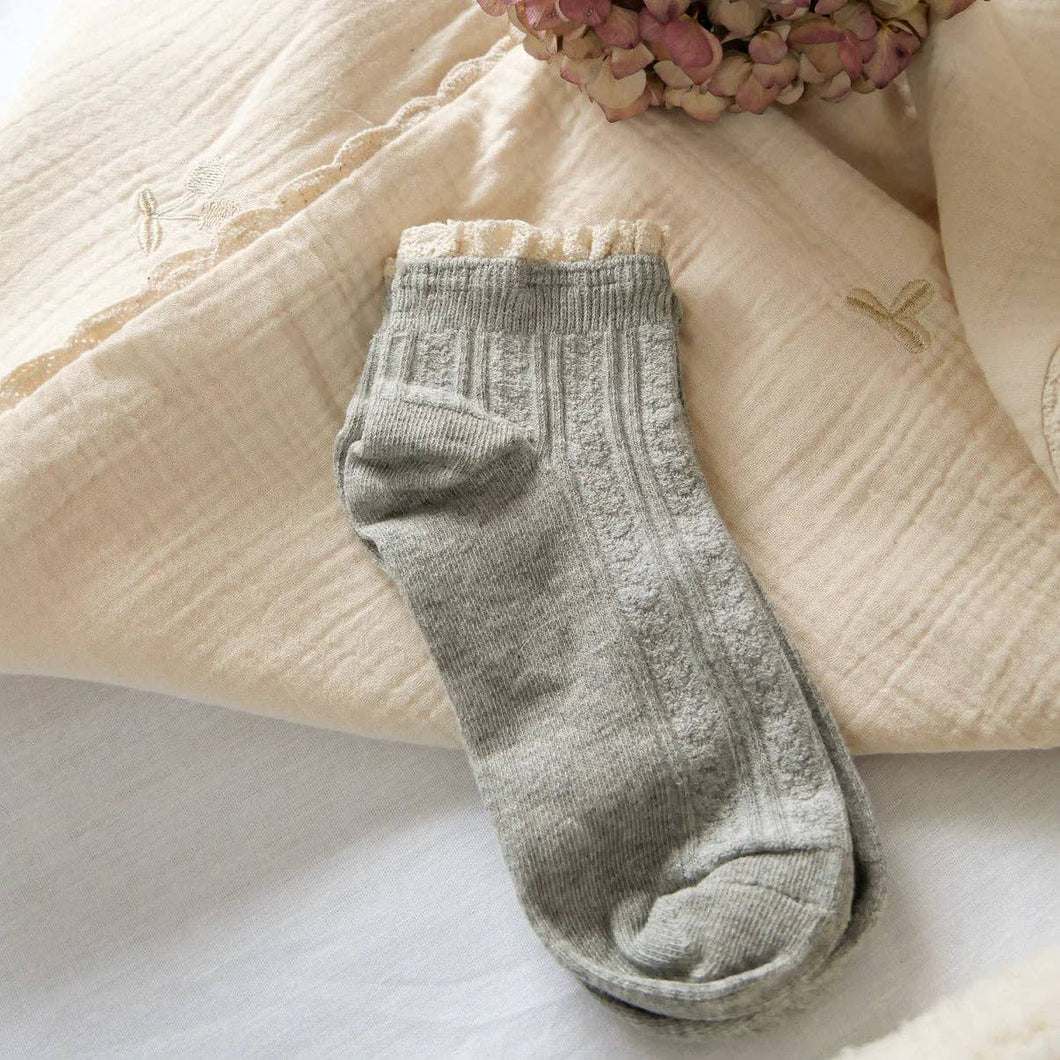 Chaussettes basses macramé